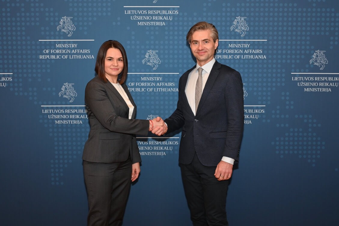 Lithuania's new foreign minister assures Cichanoŭskaja of support for pro-democracy forces