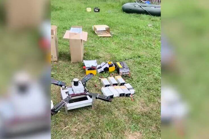 В Вороновском районе пограничники и ОМОН задержали мужчину с беспилотником