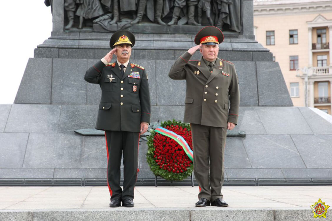 Azerbaijani defense minister in Minsk
