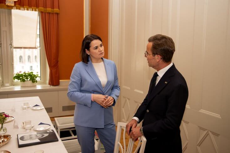 Cichanoŭskaja praises Sweden’s principled stance on Łukašenka’s regime