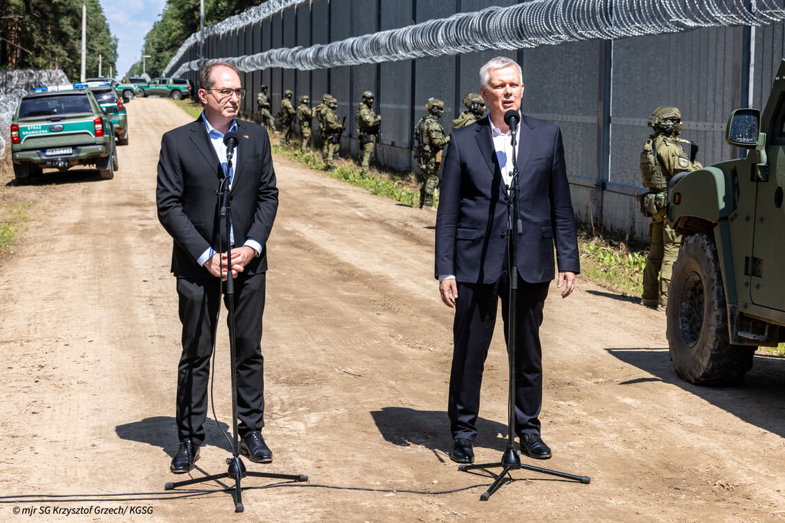 Кіраўнік МУС Германіі падтрымаў намаганні Польшчы па супрацьдзеянні нелегальнай міграцыі праз мяжу з Беларуссю
