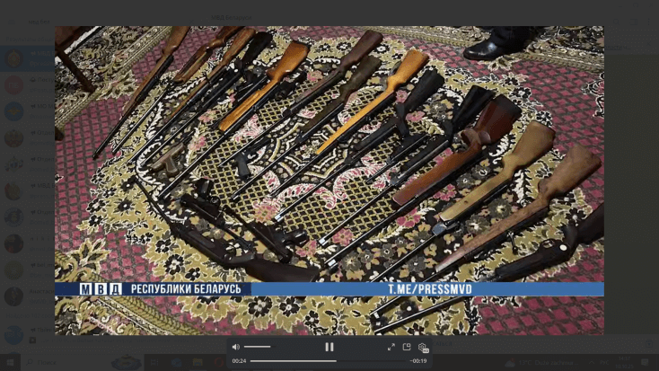 У жыхара Мядзельскага раёна канфіскавана 15 пнеўматычных вінтовак і шэсць пісталетаў