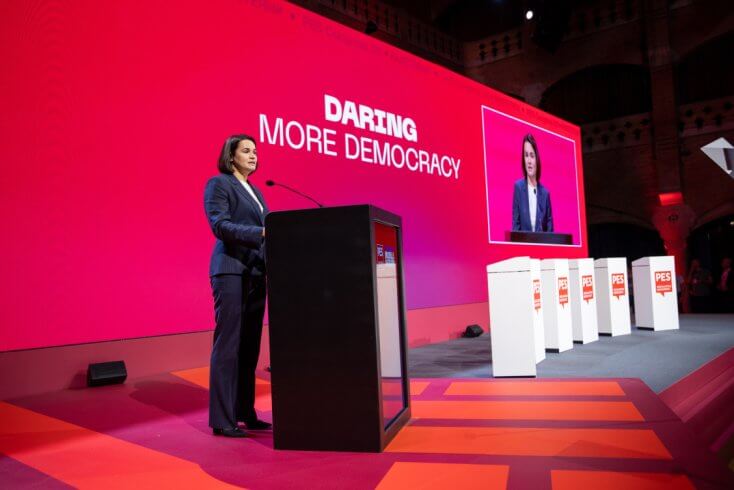 Тихановская на конгрессе PES заявила о демократических устремлениях Беларуси, призвала поддерживать Украину