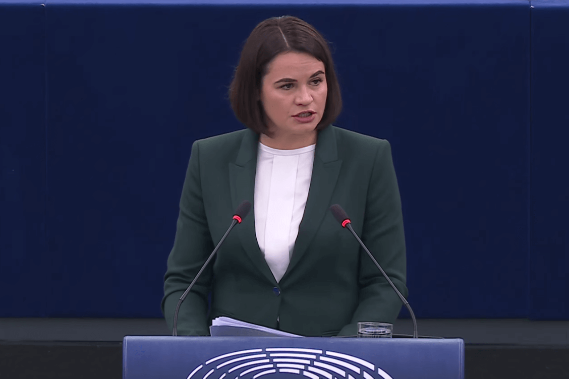 Cichanoŭskaja urges EU to stay firm on sanctions against Minsk
