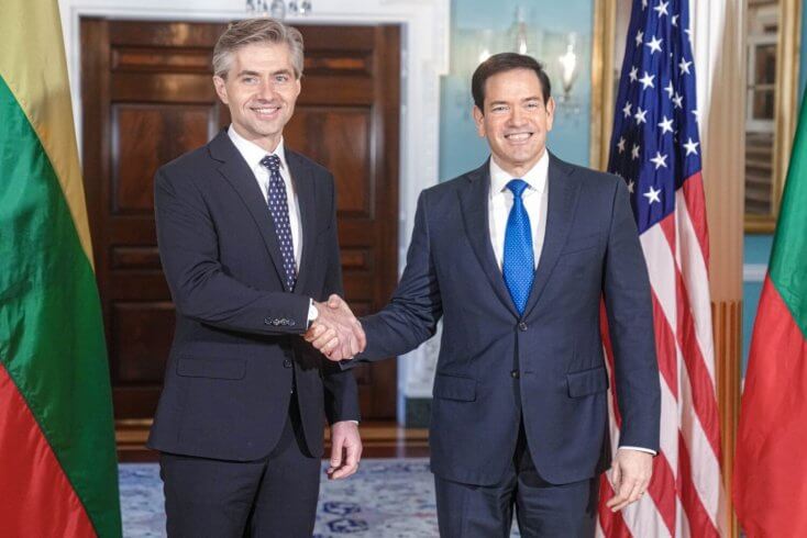 Кіраўнік МЗС Літвы Будрыс абмеркаваў з дзяржсакратаром ЗША Рубіа "гібрыдныя пагрозы" з боку рэжыму Лукашэнкі