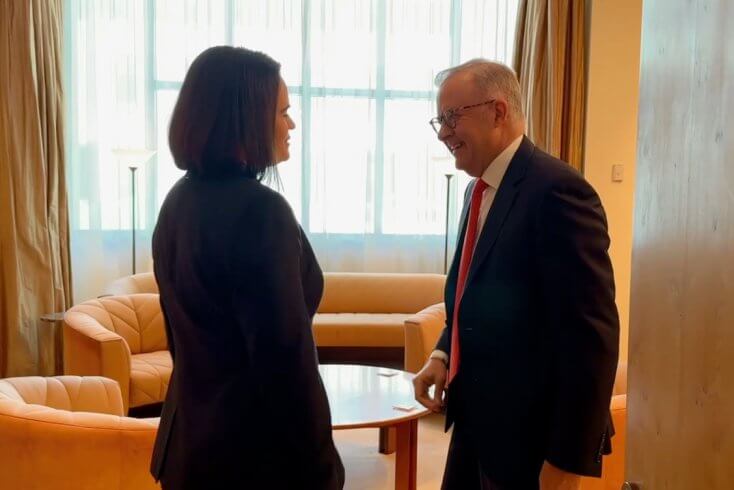 Прэм'ер Аўстраліі на сустрэчы з Ціханоўскай выказаў "поўную падтрымку" беларускаму народу