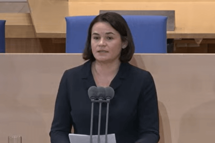 Тихановская: Мы должны сделать так, чтобы тирании никогда не было места в Европе