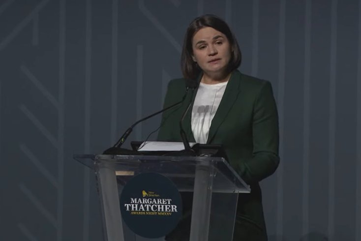 Ціханоўская атрымала прэмію Маргарэт Тэтчэр і прысвяціла яе беларускім жанчынам