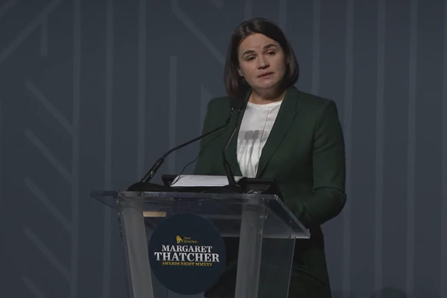 Тихановская получила премию Маргарет Тэтчер и посвятила ее белорусским женщинам