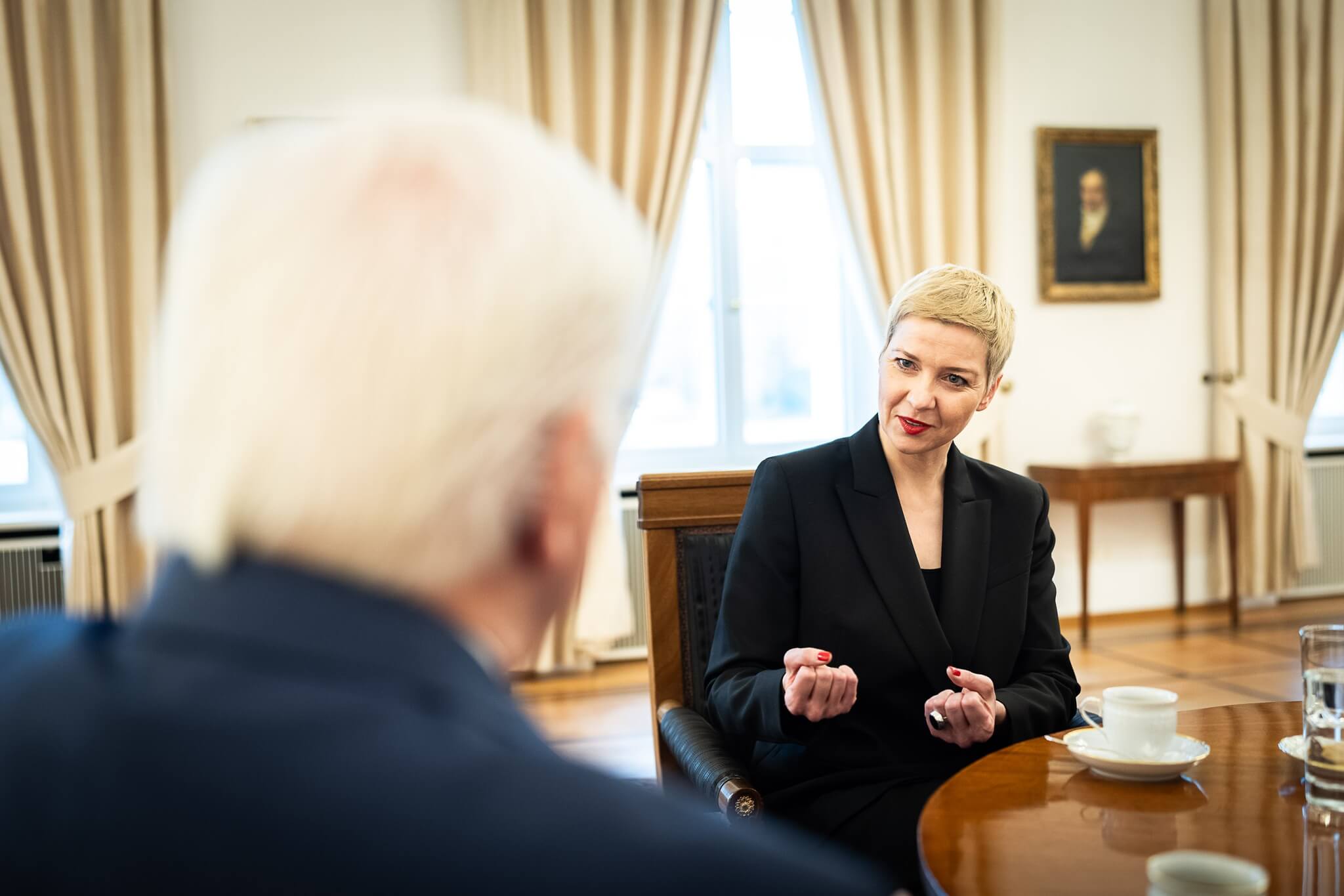 German president meets with Belarusian opposition activist Maryja Kaleśnikava