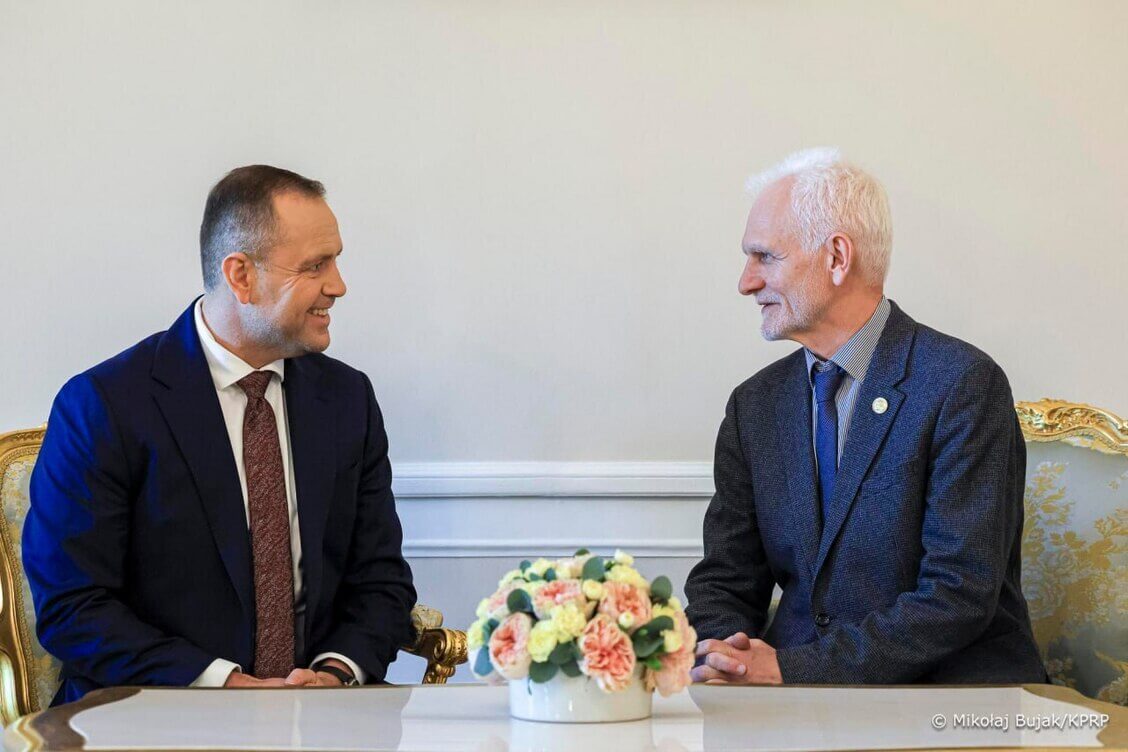 Бяляцкі сустрэўся з прэзідэнтам Польшчы Наўроцкім