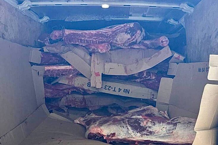 В Ляховичах задержан иностранец, перевозивший без документов 1,7 тонны говядины