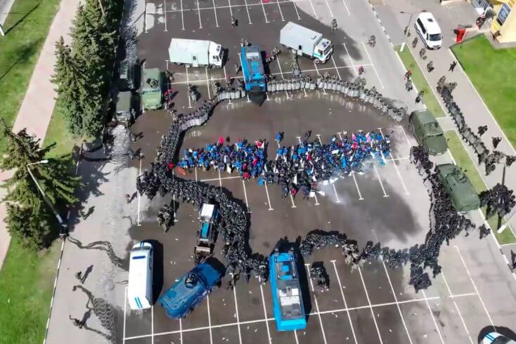 У Віцебску сілавікі трэніраваліся душыць пратэсты, затрымліваць "каардынатараў" і прэсу