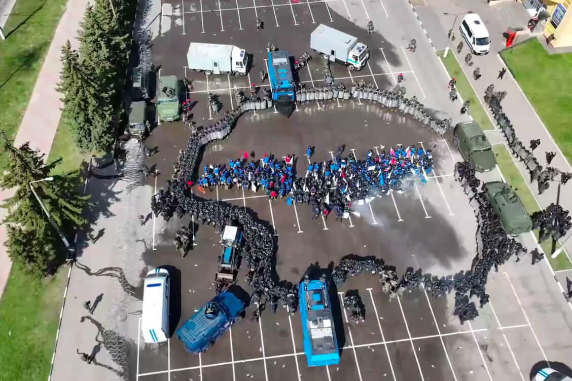 У Віцебску сілавікі трэніраваліся душыць пратэсты, затрымліваць 