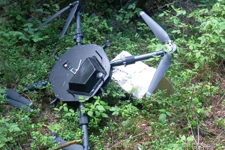 Литовские пограничники приземлили очередной дрон с белорусскими сигаретами